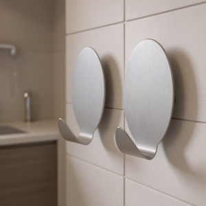 MetalTex Wall <b>Hooks</b> Jumbo Inox 2 Pack Stainless Steel Heavy Duty <b>Hook</b> Set For Home Kitchen <b>Bathroom</b> - Product Image 3