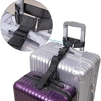 Sangle de connexion extensible antivol réglable pour bagages avec sangle de rangement intégrée pour sacs - Couleur unie personnalisable