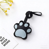 Breloques créatives en cuir PU en forme de patte de chat, accessoires suspendus faits main en cuir animalier, mignons, élégants et raffinés