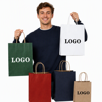 Sac en papier kraft biodégradable marron personnalisé pour la livraison de repas rapides à emporter, emballage pour restaurant, sac à emporter