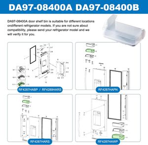 Étagère de porte de réfrigérateur DA97-08400A compatible avec les réfrigérateurs <span class=keywords><strong>Samsung</strong></span>, panier de porte gauche, remplace DA97-08400B DA97-08400C - Product Image 3