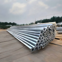 Mât de lampadaire solaire octogonal 6m 8m en acier galvanisé à chaud, revêtement poudré, bras unique, résistant au vent 200km/h, garantie 10 ans