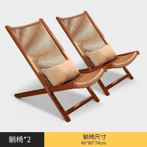 Outdoor Rattan Contemporary Reclining Adjustable Lounge <b>Chair</b> Balcony Garden Leisure Solid <b>Back</b> Foldable Home Furniture - Product Image 5