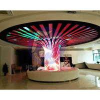 Écran LED flexible d'intérieur P2.5 8K, affichage couleur plein écran, raccordement sans soudure, haute luminosité, écran 3D commercial