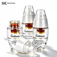 Flacon à double chambre sous vide 30ml+3ml pour séparation poudre-liquide, contenant cosmétique pour sérum anti-rides