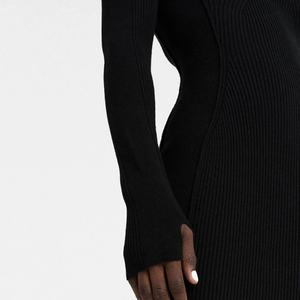 Vestido Casual Elástico de Punto con Tirantes y Hombro Descubierto, Sexy, de Manga Larga, para Primavera/Verano - Product Image 5