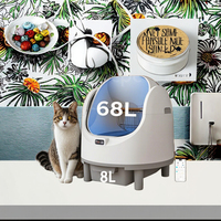 Bac à litière pour chat automatique intelligent en plastique autonettoyant, grande capacité, nettoyage facile, contrôle des odeurs, protection de sécurité, surveillance de la santé, OEM