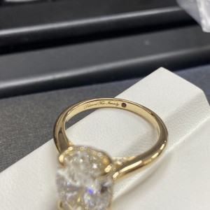 Anillo de Compromiso de Oro Sólido de 14K/18K con Diamante Ovalado Cultivado en Laboratorio con Certificación IGI, HPHT, CVD, VVS1, 1CT, 3CT, 5CT, para Mujer - Product Image 3