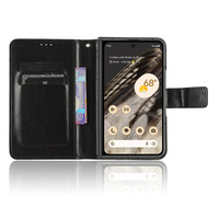 Étui portefeuille de luxe en cuir PU Crazy Horse pour téléphone Google Pixel Fold
