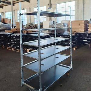 <span class=keywords><strong>Chariot</strong></span> danois robuste, structure standard de conteneur demi-rouleau, étagère en contreplaqué, présentoir pour plantes et fleurs pour jardin central - Product Image 6