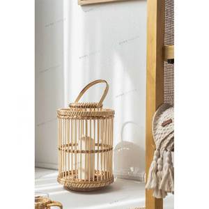 Lanternes en <span class=keywords><strong>osier</strong></span> et rotin bambou, design personnalisé, pour l'intérieur, bougie à suspendre avec poignée, décoration pour la maison, pièces - Product Image 4