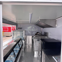 Remorque de restauration économique de 13 pieds, système double gaz et électrique, avec vitrine de présentation pour festivals, bon service après-vente