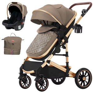 Carriola Multifuncional 3 en 1 con Portabebés Delantero y Trasero, con Capazo y Asiento Reversible para Automóvil - Product Image 2