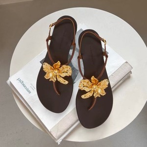 Nuovi Sandali Estivi da <span class=keywords><strong>Donna</strong></span> con Tacco Piatto e Fiore, Leggeri e alla Moda per Spiaggia e Outdoor - Product Image 3