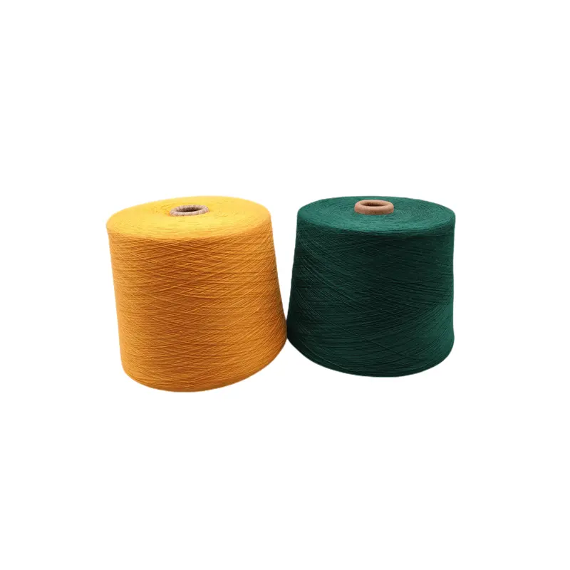 21S цветная переработанная хлопчатобумажная пряжа для вязания носков