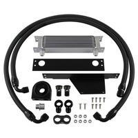 Kit de refroidisseur d'huile AN10 à 10 rangées pour Impreza WRX STi 2.0L 2.5L 2001-2005, couleur argent
