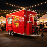 Remolque de Comida Comercial con Generador y Estación de Plancha Comercial para Hamburguesas Smash en la Feria Nocturna de Houston