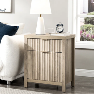 Venta al por mayor de flujo natural <span class=keywords><strong>futed</strong></span> diseño dos cajones moderna mesita de noche de madera con Power Point - Product Image 5