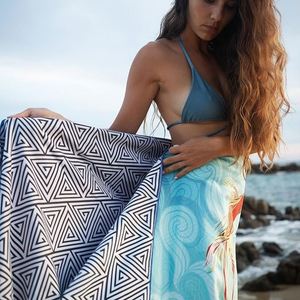 Double Sided Printing Wholesale Light Weight Customized Patterns Super Soft <b>Microfiber</b> <b>Beach</b> <b>Towel</b> with Two Sides Brushed Fleece - Product Image 3