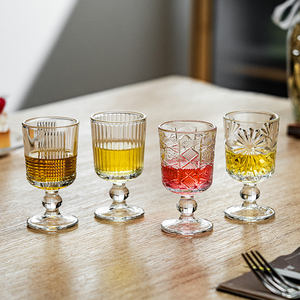 Verres à shot vintage de 60 ml (2 oz) avec motif en relief, mini verres à pied pour tequila, sherry et vin, verres à <span class=keywords><strong>whisky</strong></span> - Product Image 2
