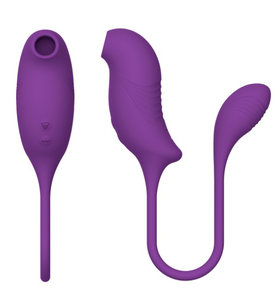 Giocattolo rosa per vibratore di aspirazione della lingua della ragazza con vibratore orale del sesso della ventosa del capezzolo dell'uovo vibrante per le coppie delle donne - Product Image 3