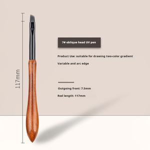 Pinceau à ongles professionnel avec manche en bois personnalisé pour la peinture au gel, idéal pour les salons de beauté et le nail art - Product Image 5