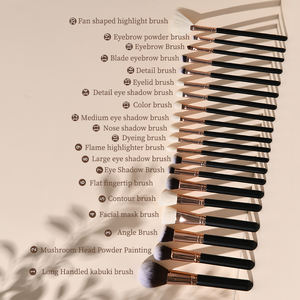 Amission, fabricant professionnel de qualité depuis 20 ans, OEM, personnalisation de l'ensemble de pinceaux de maquillage, 20 pièces, pinceaux de maquillage de luxe pour le visage, les yeux et le correcteur - Product Image 4