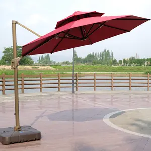 Grande formato all'aperto appeso giardino sole ombrellone ombrellone Patio ombrellone con luce a Led