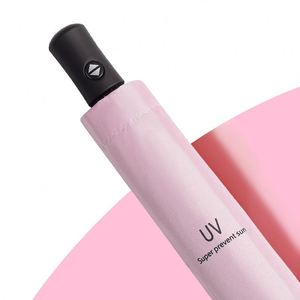 Paraguas de Viaje Plegable Automático de Tres Secciones con Protección UV y Resistente al Viento, con Varillas de Aleación, Impresión de Logotipo Personalizado, Venta al Por Mayor de Fábrica - Product Image 1