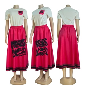 Nuevo Vestido de Verano 2025, Estilo Europeo Americano, Fresco, Simple, Casual, de Manga Corta, con Falda y Tejido de Punto hasta la Rodilla - Product Image 4