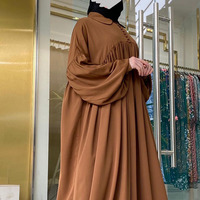 Nouvelle Abaya Personnalisable de Haute Qualité à Faible QMC, Vêtement Islamique Nida à Boutons, Manches Longues et Ourlet Large, Robe Longue Maxi pour Femmes Musulmanes