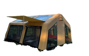 Tente de camping gonflable de luxe grande capacité 1 pièce 1 salon 4 puits de lumière en TPU et port pour poêle Chauffage d'hiver Camping en plein air OEM/ODM ISO9001 - Product Image 6