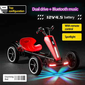 Kart Eléctrico Personalizable de Cuatro Ruedas para Niños de 2 a 14 Años, <span class=keywords><strong>con</strong></span> Control Remoto, Luces, Música, Funciona <span class=keywords><strong>con</strong></span> Batería, Unisex - Product Image 5