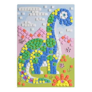 Kit d'art mosaïque <span class=keywords><strong>dinosaure</strong></span> en EVA personnalisé, autocollant 3D, puzzle créatif, jouet éducatif DIY, cadeau pour enfants, vente en gros OEM ODM - Product Image 4