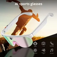Lunettes intelligentes 800W Enregistrement vidéo HD Photo Lunettes de soleil de cyclisme Traduction IA Réponse aux appels Musique pour bouton tactile