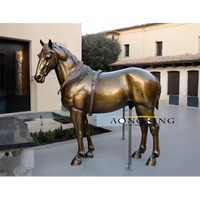 Sculpture de cheval en bronze pour jardin oeuvre grandeur nature