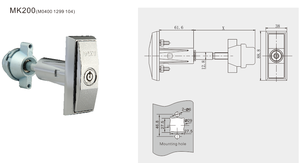 กุญแจล็อคทรงกระบอกแบบท่อ <span class=keywords><strong>MK200</strong></span> พร้อมมือจับรูปตัว T สำหรับตู้จำหน่ายสินค้าอัตโนมัติ พร้อมน็อตสามแบบ - Product Image 4