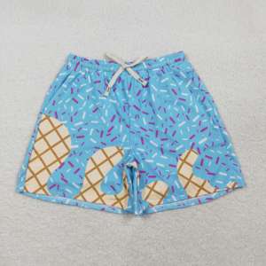 S0578 Adult Men's Formal <b>Blue</b> Ice for <b>Sprinkle</b> Print Summer Shorts With drawstring wholesale adult clothing - Product Image 1