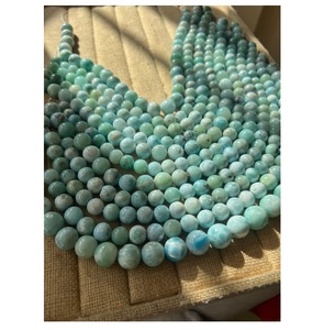 Perles de Larimar en pierres naturelles de qualité supérieure pour la fabrication de bijoux, finition élégante, très demandées - Product Image 1