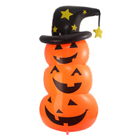 Décoration gonflable d'extérieur pour jardin, maison hantée, fenêtre, Halloween, Noël, citrouille jouet, avec base aquatique, pour fête