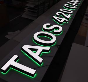 Letras acrílicas 3D Signos luminosos Luces de letrero Led Signo de retroiluminación de negocios Led Logotipo de tienda iluminado - Product Image 5
