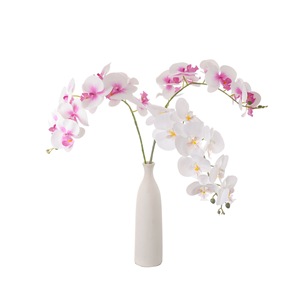 ดอกกล้วยไม้ฟาแลนนอปซิสประดิษฐ์ สีขาว สีม่วงอ่อน สีม่วงเข้ม ทำจาก PVC ยางนิ่ม สำหรับตกแต่งงานแต่งงาน - Product Image 5