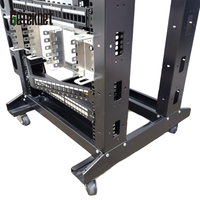 Gcabling Armoire de serveur de données 19 pouces, rack au sol, 32U 33U 42U, 4 poteaux, ouvert pour réseaux