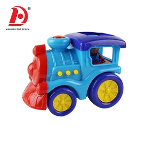 HUADA 2023 2 Styling Baby Cartoon Free Wheel Train Farmer Toy Vehicle Car <span class=keywords><strong>con</strong></span> musica e luce - Product Image 2