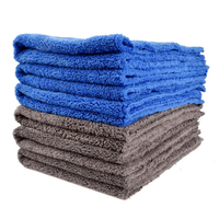 Serviette en microfibre polaire corail épaisse et douce, haute absorption, pour lavage de voiture, detailing automobile et nettoyage domestique