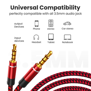 Eonline 1.5M Jack 3.5mm Audio Cable Nylon Braid 3.5mm Car AUX Cable Headphone Extension <strong>Code</strong> for Phone MP3 Car Headset Speaker - Product Image 2