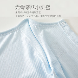 Mameluco de Bebé de Manga Corta, Tejido Fino, Unisex, para Verano, con Estampado de Oso - Product Image 4