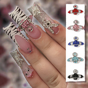 อุปกรณ์ตกแต่งเล็บ Yoya 3D อัลลอยด์สุดหรู ประดับ<span class=keywords><strong>เล็บ</strong></span>วิบวับ <span class=keywords><strong>สี</strong></span>สันสดใส รูปวงแหวนดาว<span class=keywords><strong>เสาร์</strong></span>  ขายดี - Product Image 3