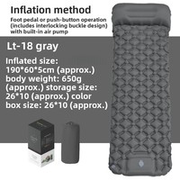 Matelas gonflable pour la randonnée et le camping en plein air avec pompe à pied intégrée, matériau TPU découpable, design anti-humidité, épaisseur 5 cm