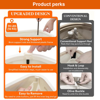 Kotak Penyimpanan Pakaian Kapasitas Besar 65L dari Polyester, Hemat Tempat, Anti Debu, dengan Tutup, untuk Asrama, Kamar Mandi, dan Kamar Tidur